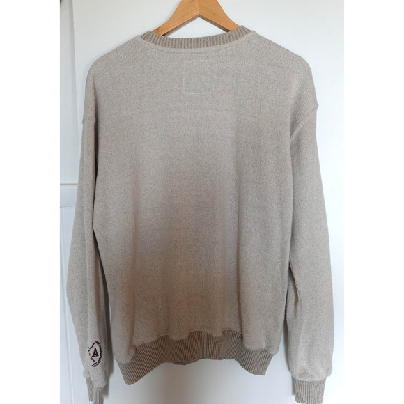 Seattle WA Sweater Mens XL Oatmeal Crewneck Embroidered NewYork Popular Pullover - Picture 5 of 8